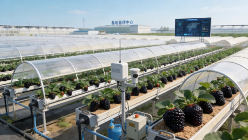 黑珍珠草莓种植示范基地